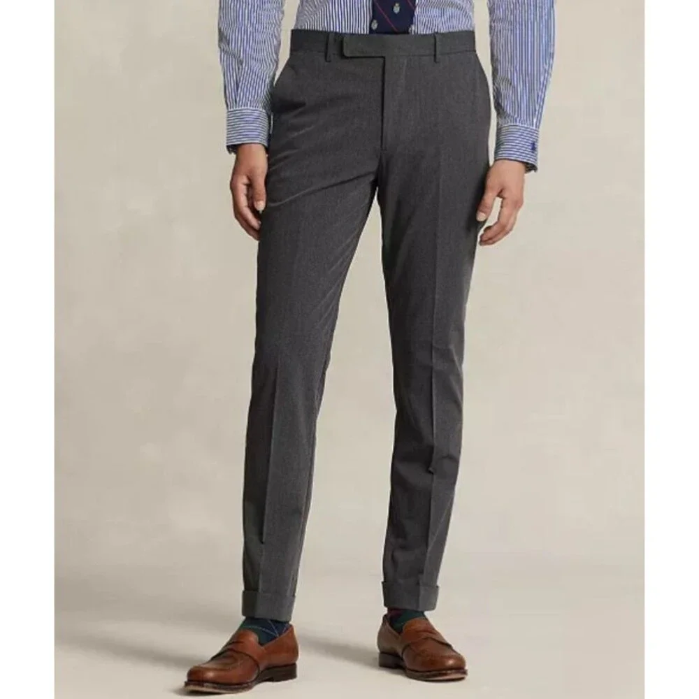 Polo Ralph Lauren Men’s Performance Twill Trousers size 38/32 NWT Gray Striped